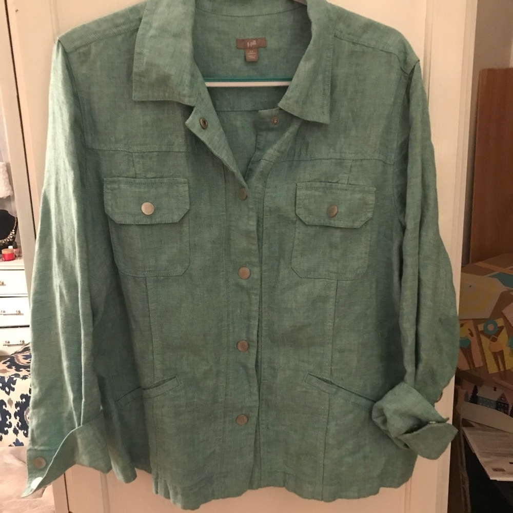 J.Jill linen jacket.. beautiful color